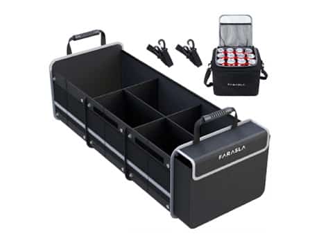 Waterproof Trunk Organizer with Insulated Leakproof Cooler Bag