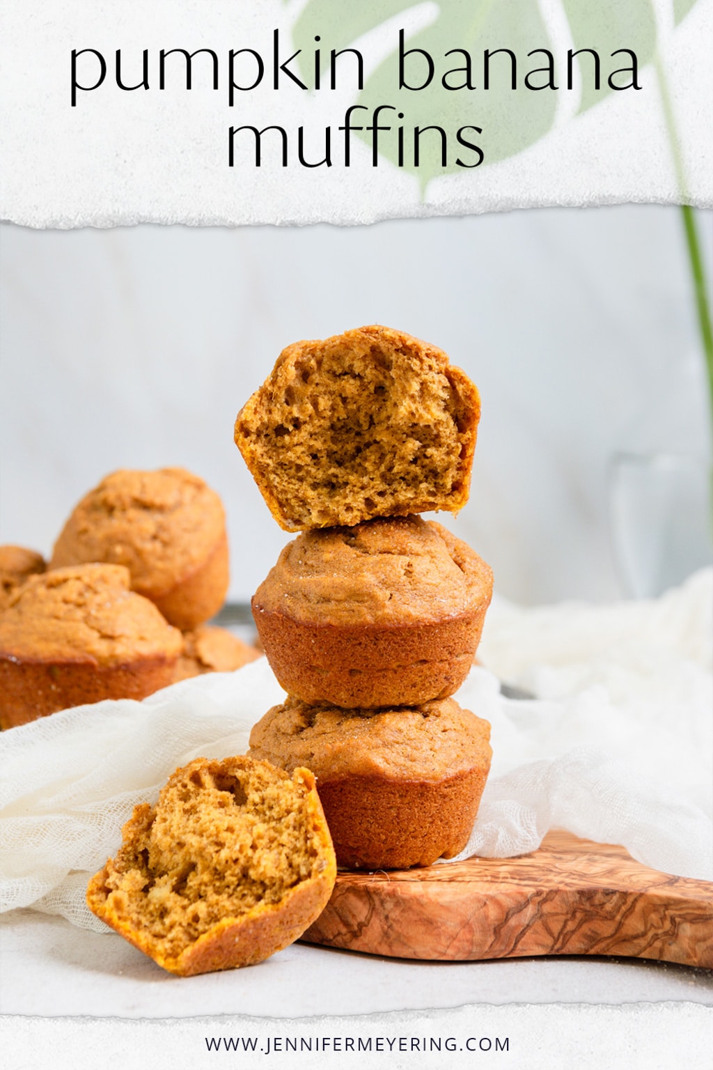 Pumpkin Banana Muffins - JenniferMeyering.com