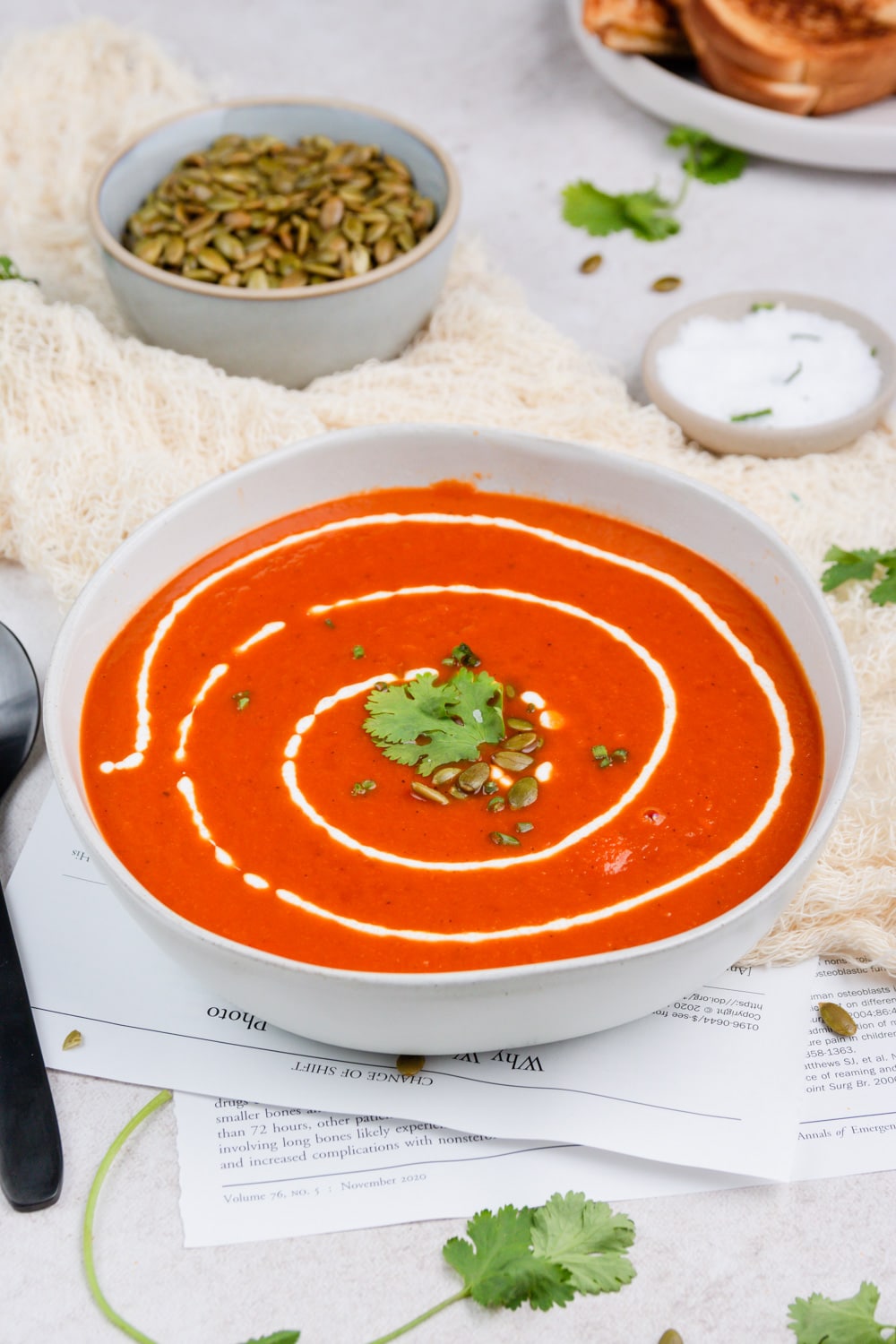 Roasted Red Pepper Carrot Soup
