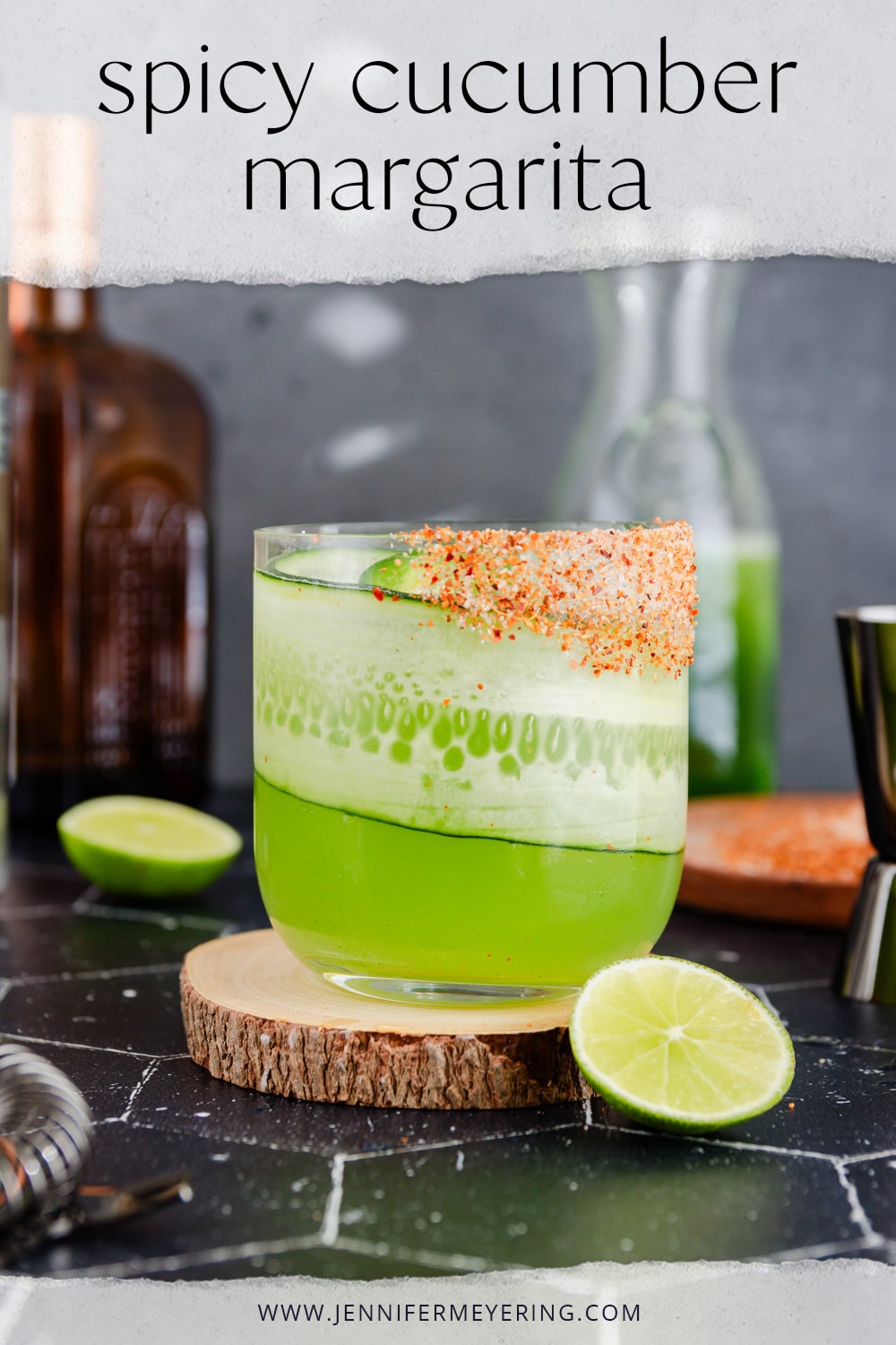 Spicy Cucumber Margarita - JenniferMeyering.com