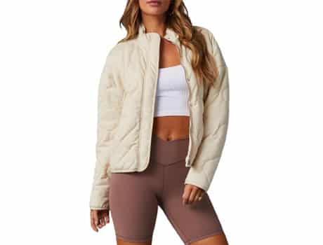 Cropped Warm Quilted Jacket