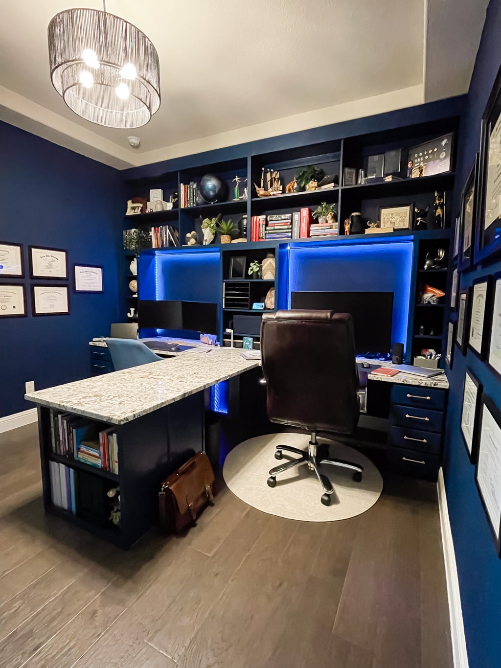 Office Makeover With Custom Built-In'S And Desk 24 Office Makeover