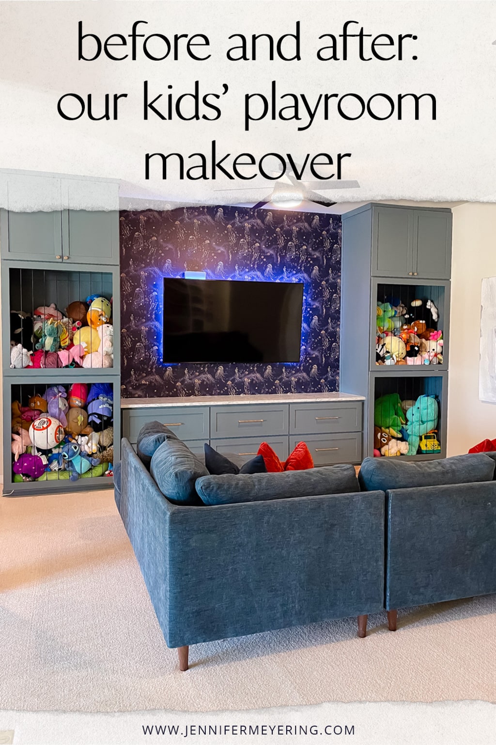 Before and After: Our Kids’ Playroom Makeover - JenniferMeyering.com